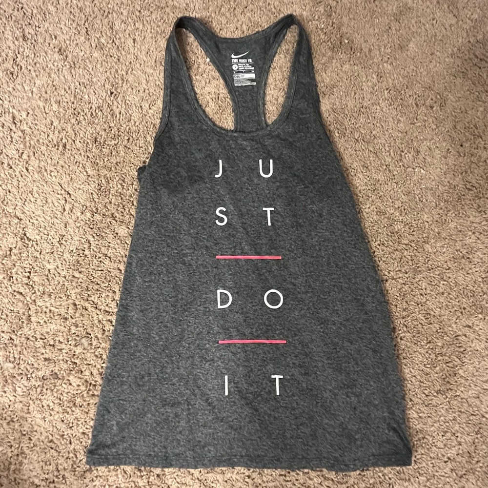 Gray Nike Athletic Cut Tank Top, Size Small